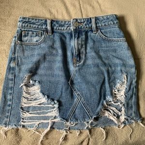 pacsun jean skirt